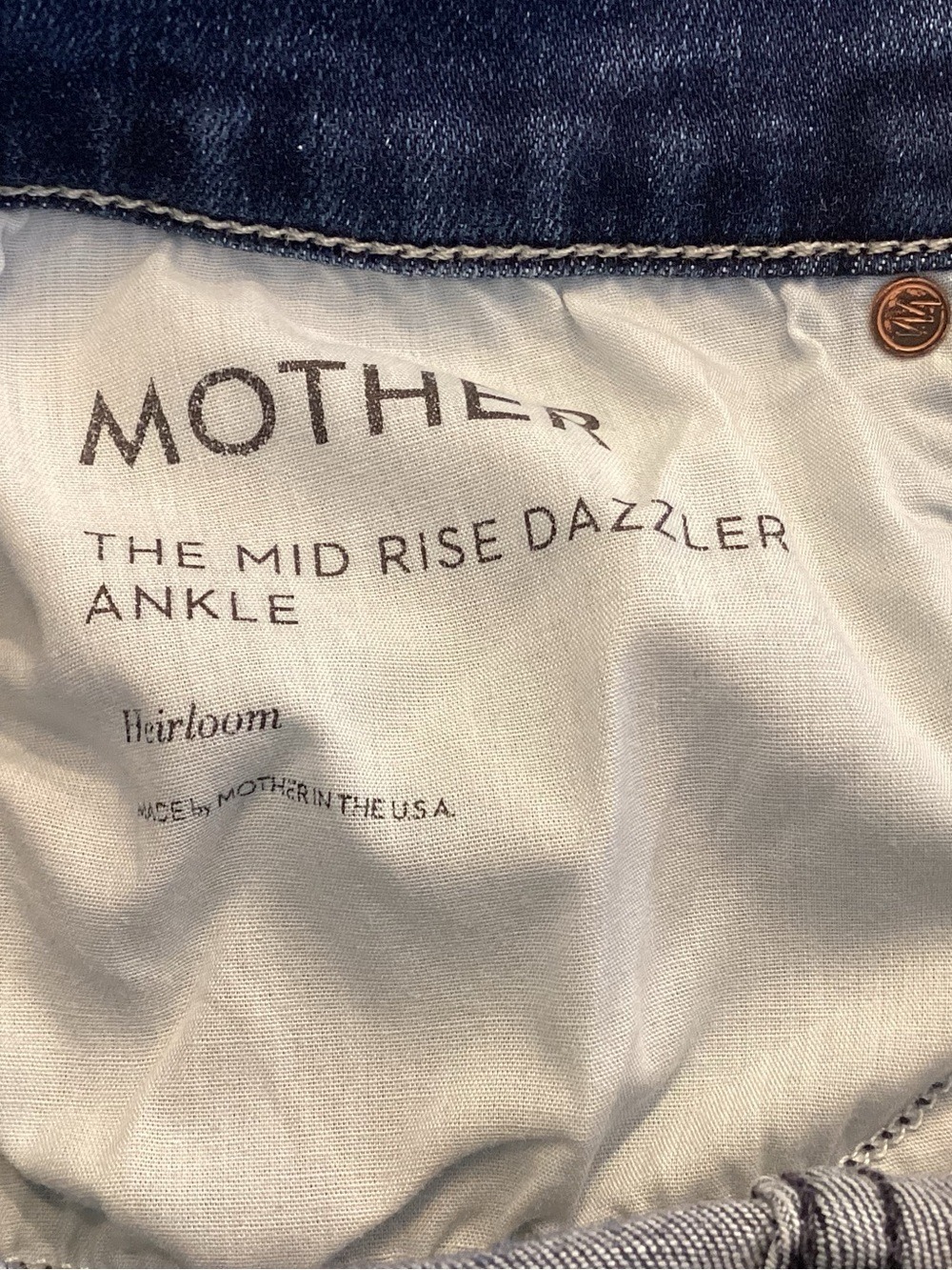 Mother The Mid Rise Dazzler Ankle Jeans Size 27 - Picture 5 of 6